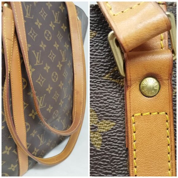 Louis Vuitton Sac Shopping Monogram Canvas Leather Tote Shoulder Bag Authentic - Picture 7 of 13